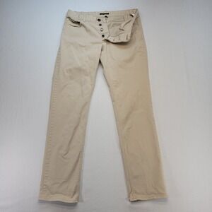 Theory Haydin Activist Jeans Mens 32x32 Tan Khaki Slim Fit Button Fly D0274201